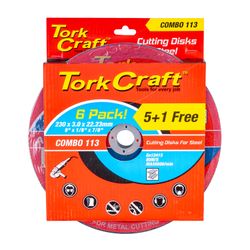 TORK CRAFT 5 + 1 Cutting Disc Steel 230 X 3.0 X 22.2mm
